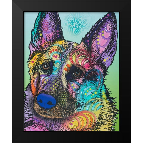 Reza 20 Black Modern Wood Framed Art Print by Dean Russo Collection