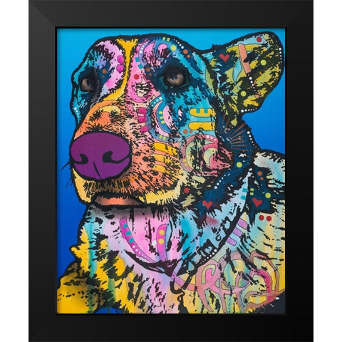 Walter 12 Black Modern Wood Framed Art Print by Dean Russo Collection