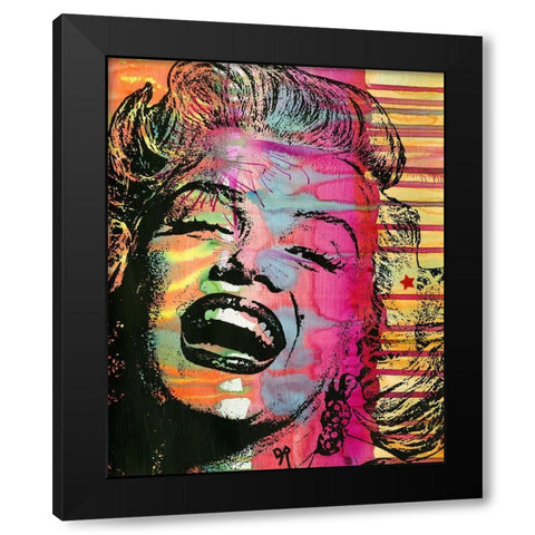 Marilyn Black Modern Wood Framed Art Print by Dean Russo Collection