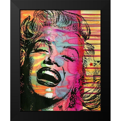 Marilyn Black Modern Wood Framed Art Print by Dean Russo Collection
