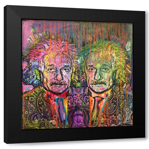 Einsteins Reflection Black Modern Wood Framed Art Print by Dean Russo Collection