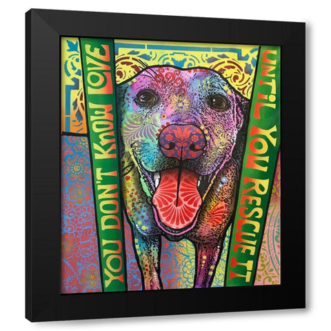 You Dont Know Love Black Modern Wood Framed Art Print with Double Matting by Dean Russo Collection