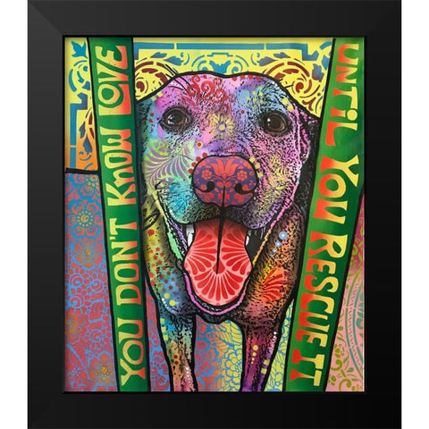 You Dont Know Love Black Modern Wood Framed Art Print by Dean Russo Collection
