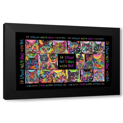 Catamat 1 Black Modern Wood Framed Art Print by Dean Russo Collection