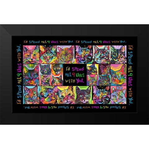 Catamat 1 Black Modern Wood Framed Art Print by Dean Russo Collection