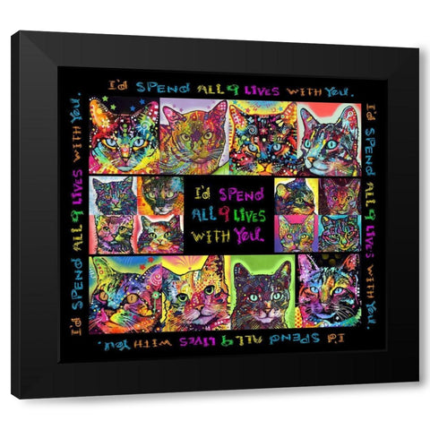 Catamat 3 Black Modern Wood Framed Art Print by Dean Russo Collection