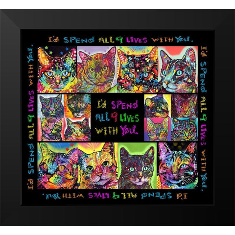 Catamat 3 Black Modern Wood Framed Art Print by Dean Russo Collection