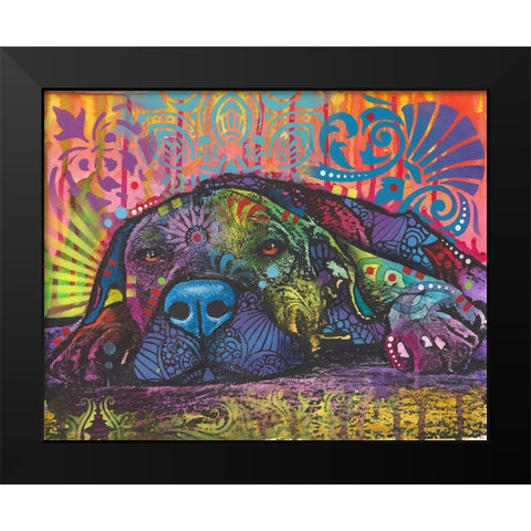 Lay Down Black Modern Wood Framed Art Print by Dean Russo Collection