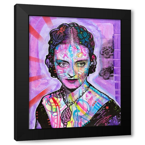 Bette Davis Black Modern Wood Framed Art Print by Dean Russo Collection