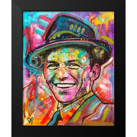 Frank Sinatra I Black Modern Wood Framed Art Print by Dean Russo Collection