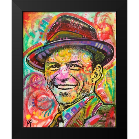 Frank Sinatra III Black Modern Wood Framed Art Print by Dean Russo Collection