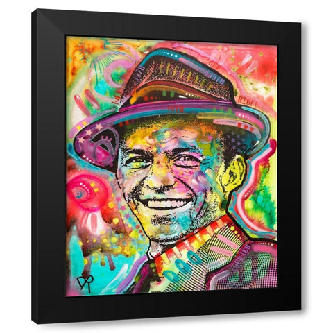 Frank Sinatra IV Black Modern Wood Framed Art Print by Dean Russo Collection
