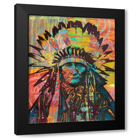 Native American II Black Modern Wood Framed Art Print with Double Matting by Dean Russo Collection