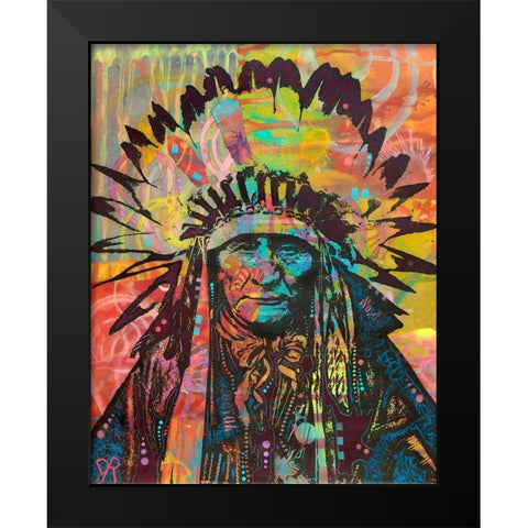Native American II Black Modern Wood Framed Art Print by Dean Russo Collection