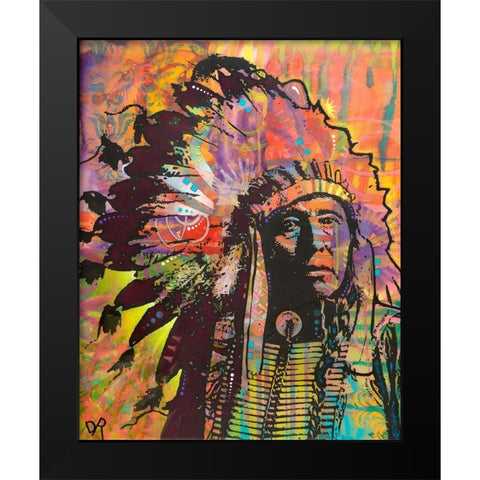 Native American III Black Modern Wood Framed Art Print by Dean Russo Collection