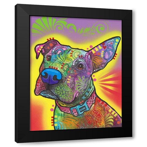 Izzy Black Modern Wood Framed Art Print by Dean Russo Collection