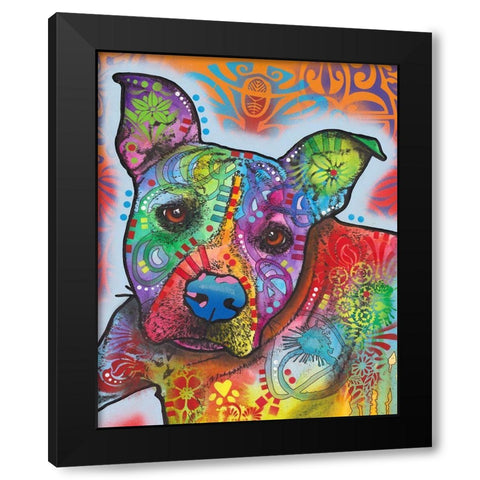 Maka Black Modern Wood Framed Art Print by Dean Russo Collection