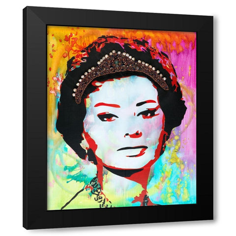 Glamorous Black Modern Wood Framed Art Print by Dean Russo Collection