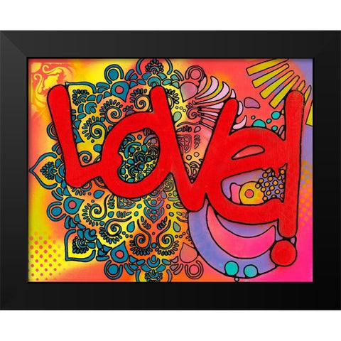 Love I Black Modern Wood Framed Art Print by Dean Russo Collection