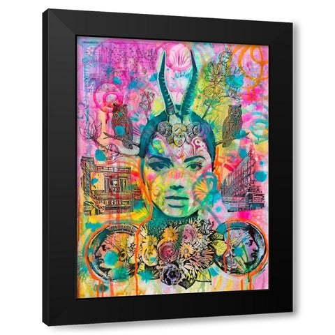 Ancient Intensity Black Modern Wood Framed Art Print by Dean Russo Collection