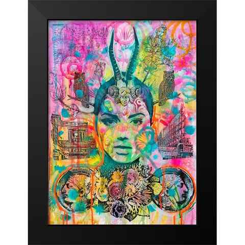 Ancient Intensity Black Modern Wood Framed Art Print by Dean Russo Collection