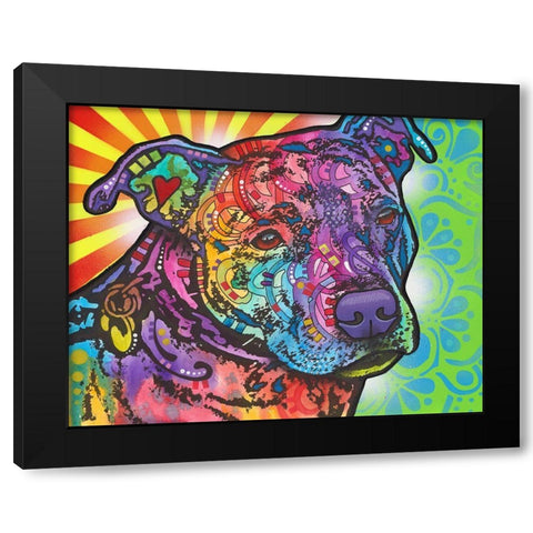 Bella Black Modern Wood Framed Art Print with Double Matting by Dean Russo Collection