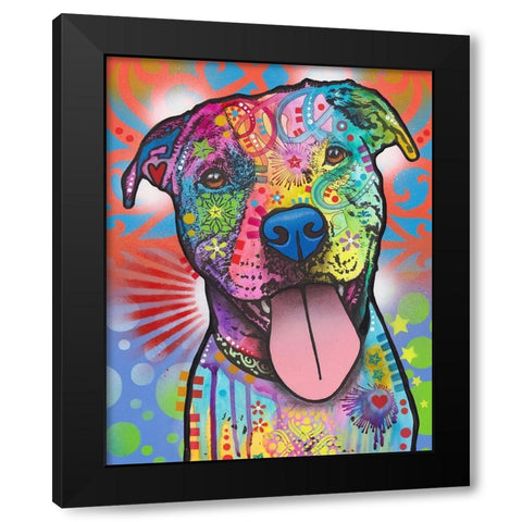 Mr Biggs Black Modern Wood Framed Art Print by Dean Russo Collection