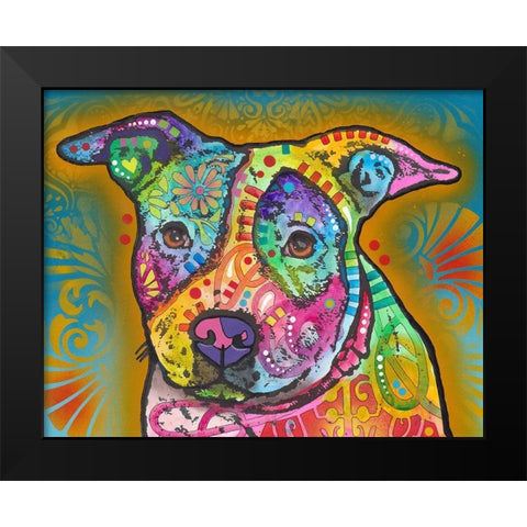 JoJo Black Modern Wood Framed Art Print by Dean Russo Collection