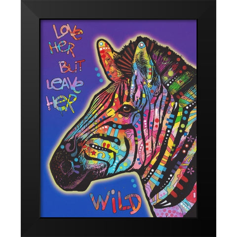 Leave Her Wild Black Modern Wood Framed Art Print by Dean Russo Collection