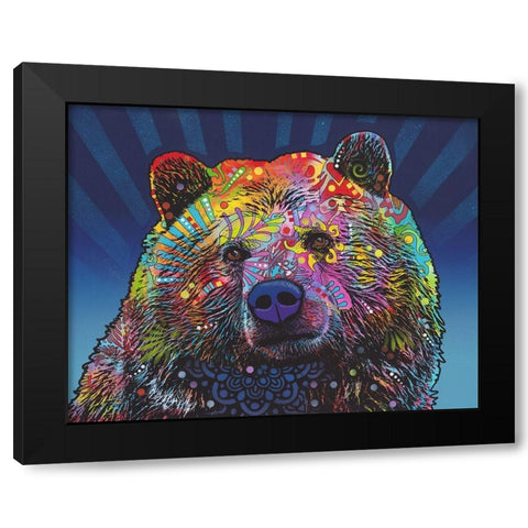 Grizz Black Modern Wood Framed Art Print with Double Matting by Dean Russo Collection