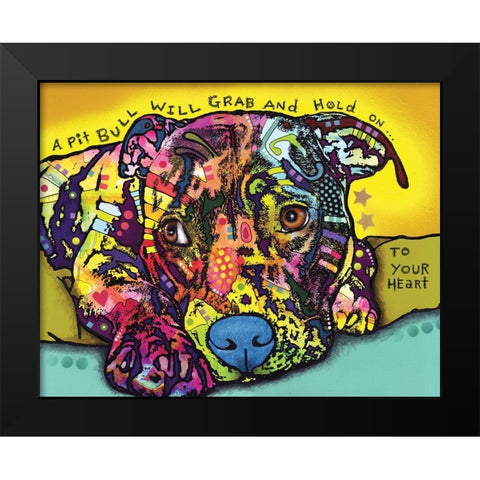 Hold Your Heart Black Modern Wood Framed Art Print by Dean Russo Collection