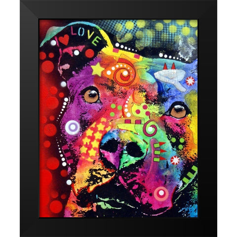 Thoughtful Pit Classic Black Modern Wood Framed Art Print by Dean Russo Collection