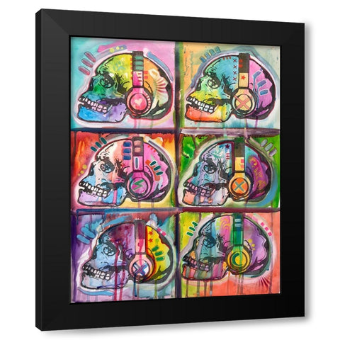 Live Music 6UP Black Modern Wood Framed Art Print with Double Matting by Dean Russo Collection
