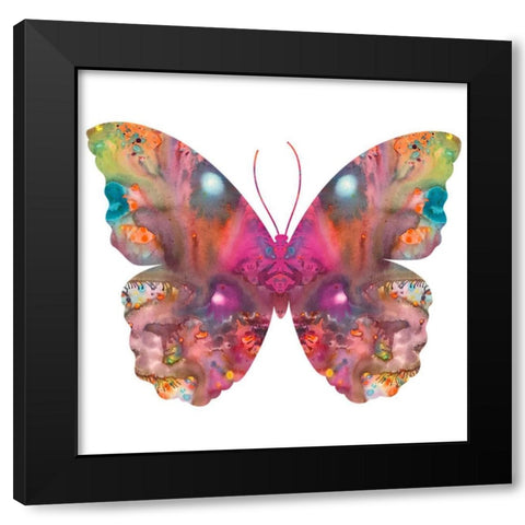 Abstract I Butterfly Black Modern Wood Framed Art Print by Dean Russo Collection