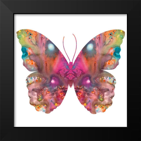 Abstract I Butterfly Black Modern Wood Framed Art Print by Dean Russo Collection