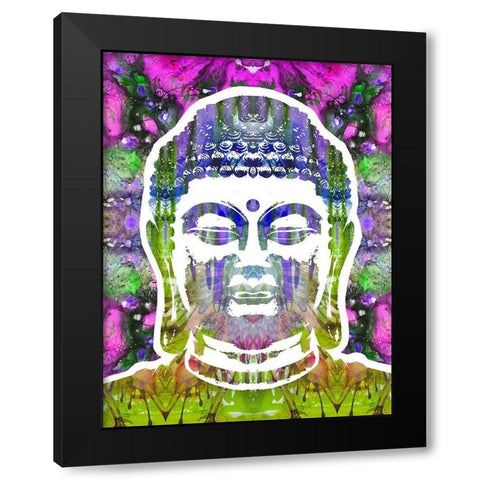 Buddha Black Modern Wood Framed Art Print by Dean Russo Collection