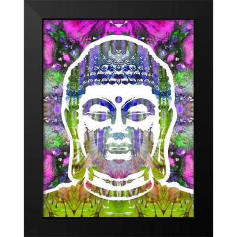 Buddha Black Modern Wood Framed Art Print by Dean Russo Collection