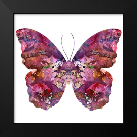 Cinematic Butterfly Black Modern Wood Framed Art Print by Dean Russo Collection