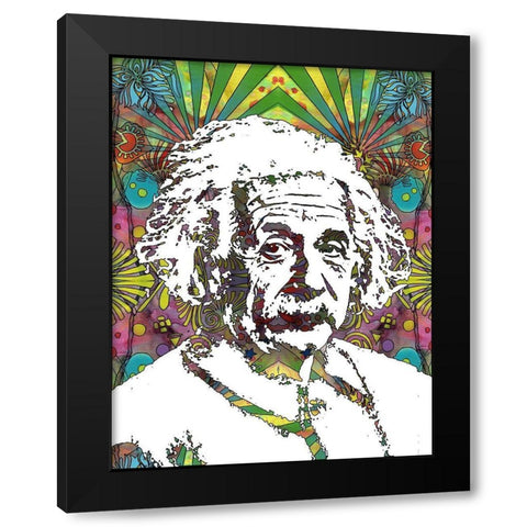 Einstein 5 Black Modern Wood Framed Art Print by Dean Russo Collection