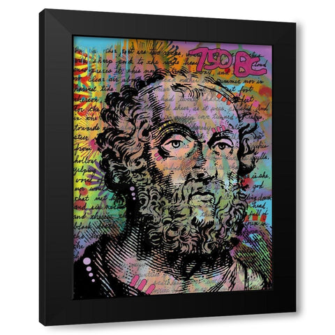 Homer Black Modern Wood Framed Art Print with Double Matting by Dean Russo Collection