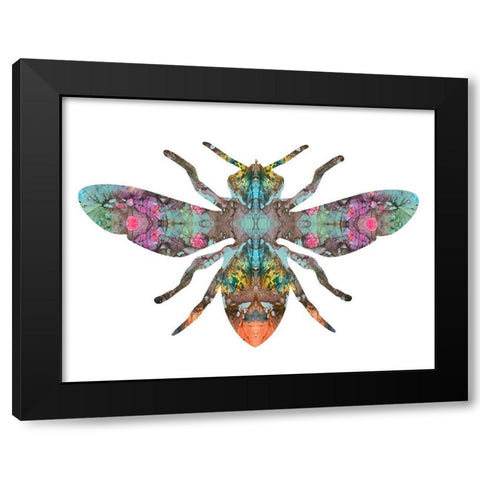Transverse Bee Black Modern Wood Framed Art Print by Dean Russo Collection