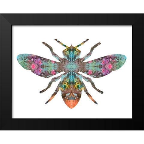 Transverse Bee Black Modern Wood Framed Art Print by Dean Russo Collection