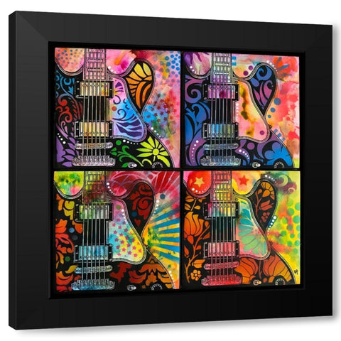 Lucille 4X Black Modern Wood Framed Art Print with Double Matting by Dean Russo Collection