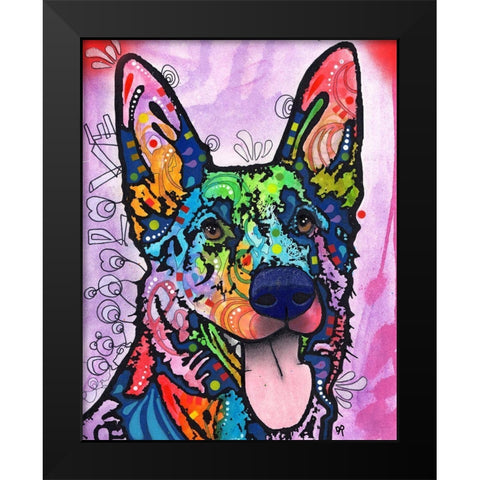 Shepherd Love Black Modern Wood Framed Art Print by Dean Russo Collection
