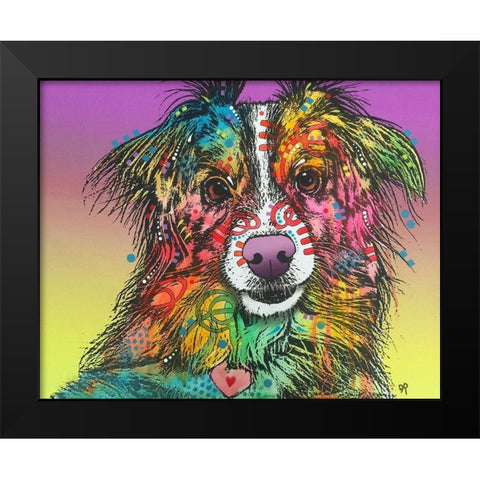 The Look Black Modern Wood Framed Art Print by Dean Russo Collection