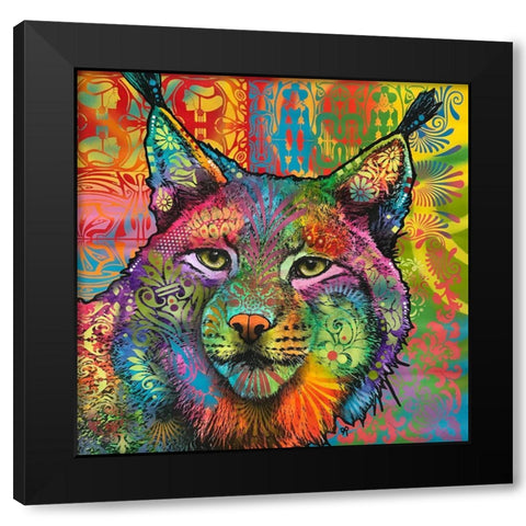 The Lynx Black Modern Wood Framed Art Print by Dean Russo Collection