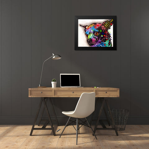 CHICHI Black Modern Wood Framed Art Print by Dean Russo Collection