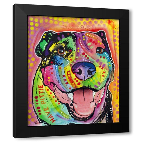 Have Pittie Black Modern Wood Framed Art Print by Dean Russo Collection