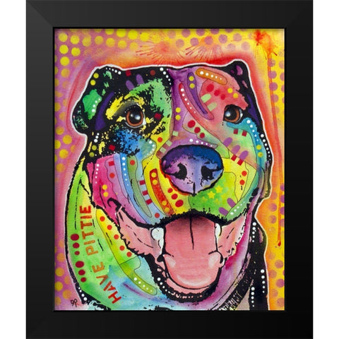 Have Pittie Black Modern Wood Framed Art Print by Dean Russo Collection