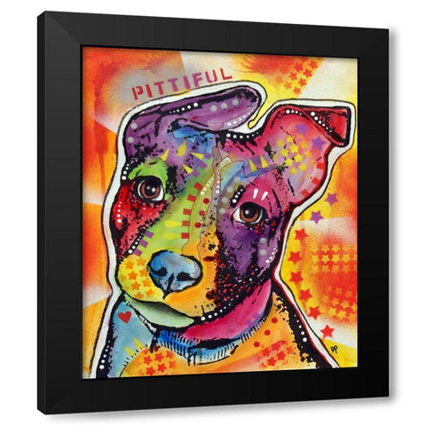 Pittiful Black Modern Wood Framed Art Print by Dean Russo Collection